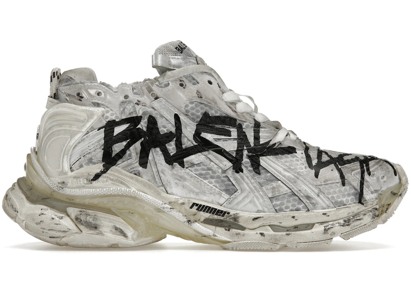 balenciaga runner graffiti white