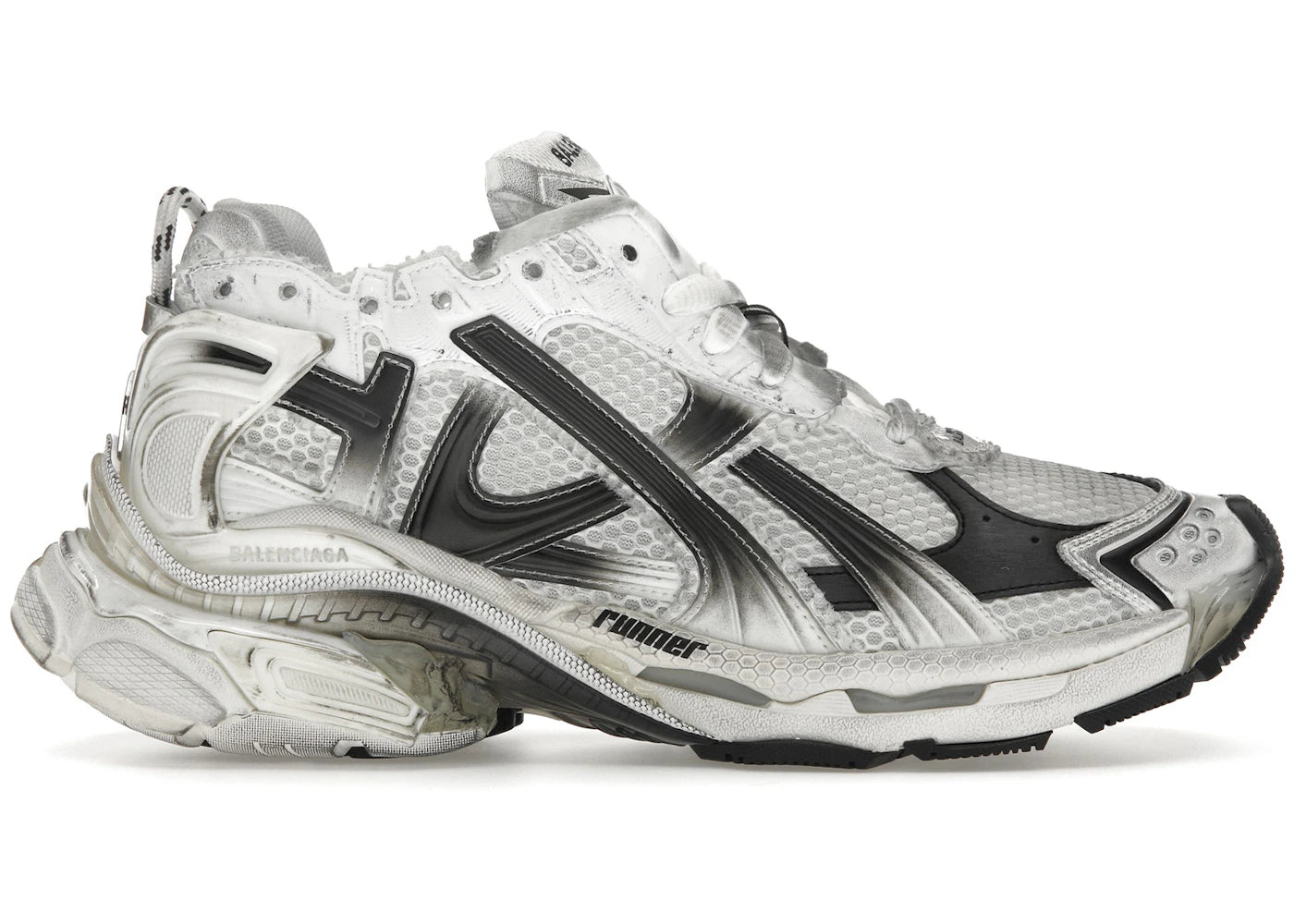 balenciaga runner white black gradient