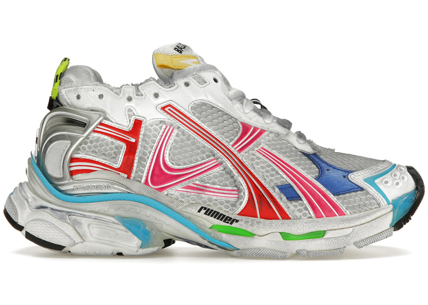 balenciaga runner white multicolor