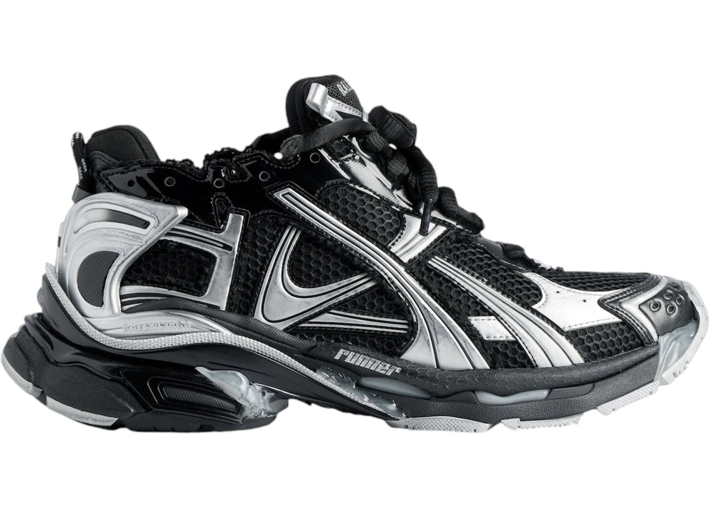 Balenciaga Runner Womens Black Silver