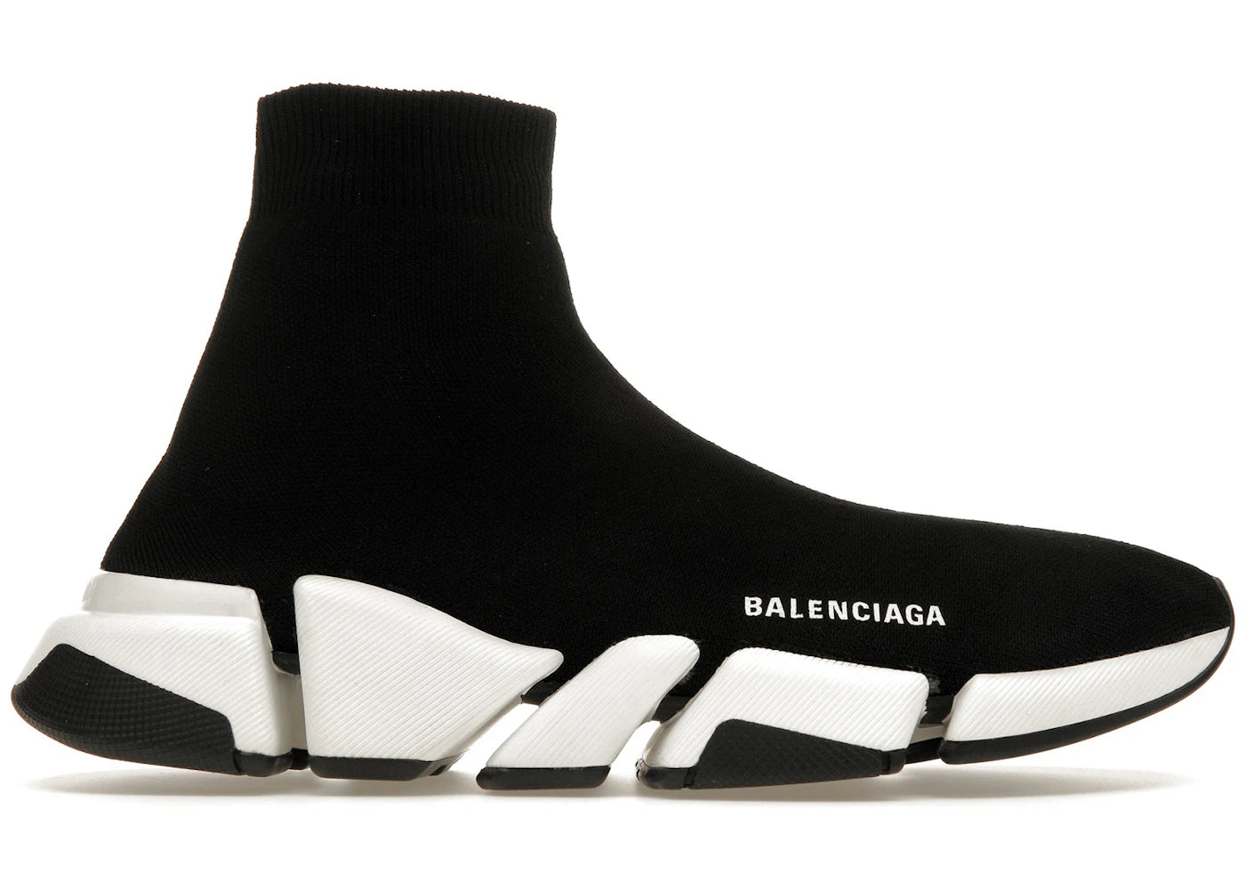 balenciaga speed 2.0 black white