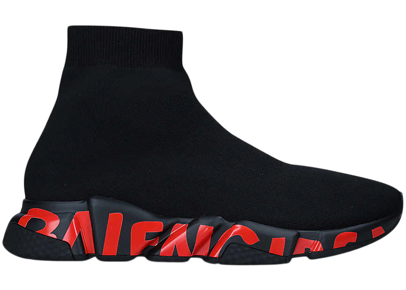 balenciaga speed 2.0 graffiti black red