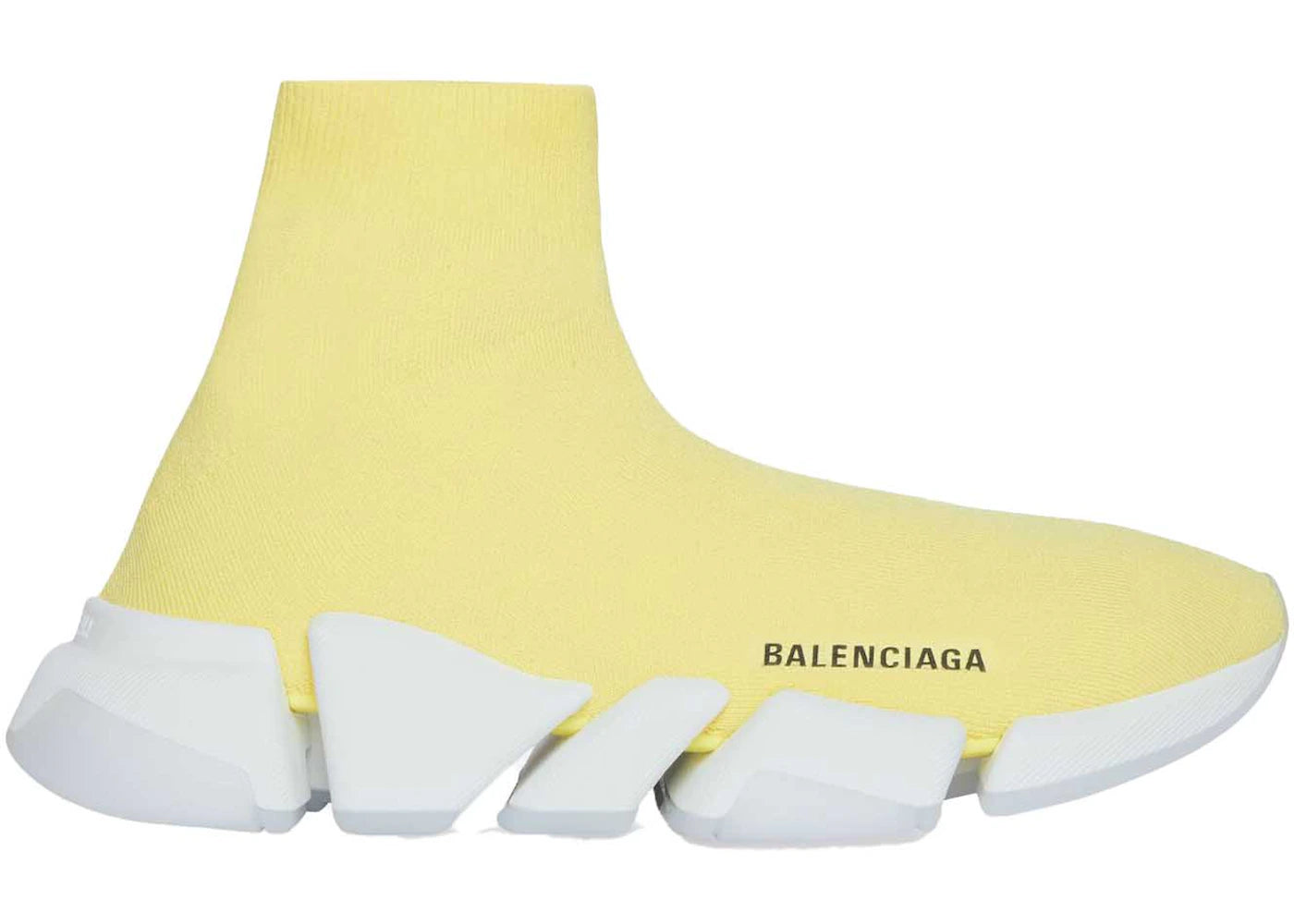 Balenciaga Speed 2.0 Recycled Knit Transparent Sole Yellow (Women'S)