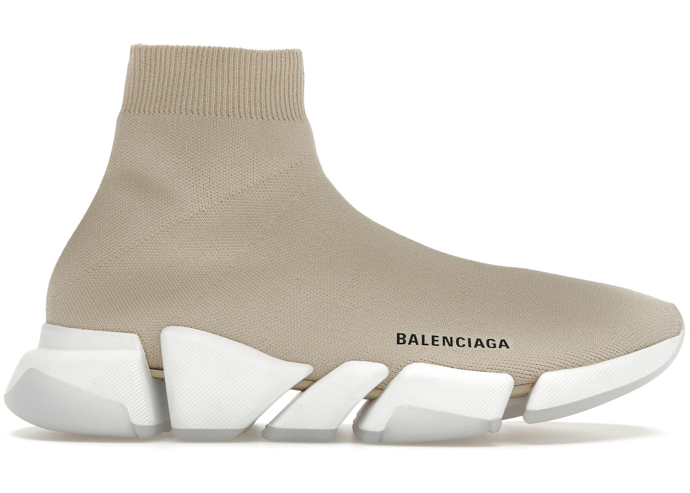 Balenciaga Speed 2.0 Recycled Sole Transparent Sole Beige