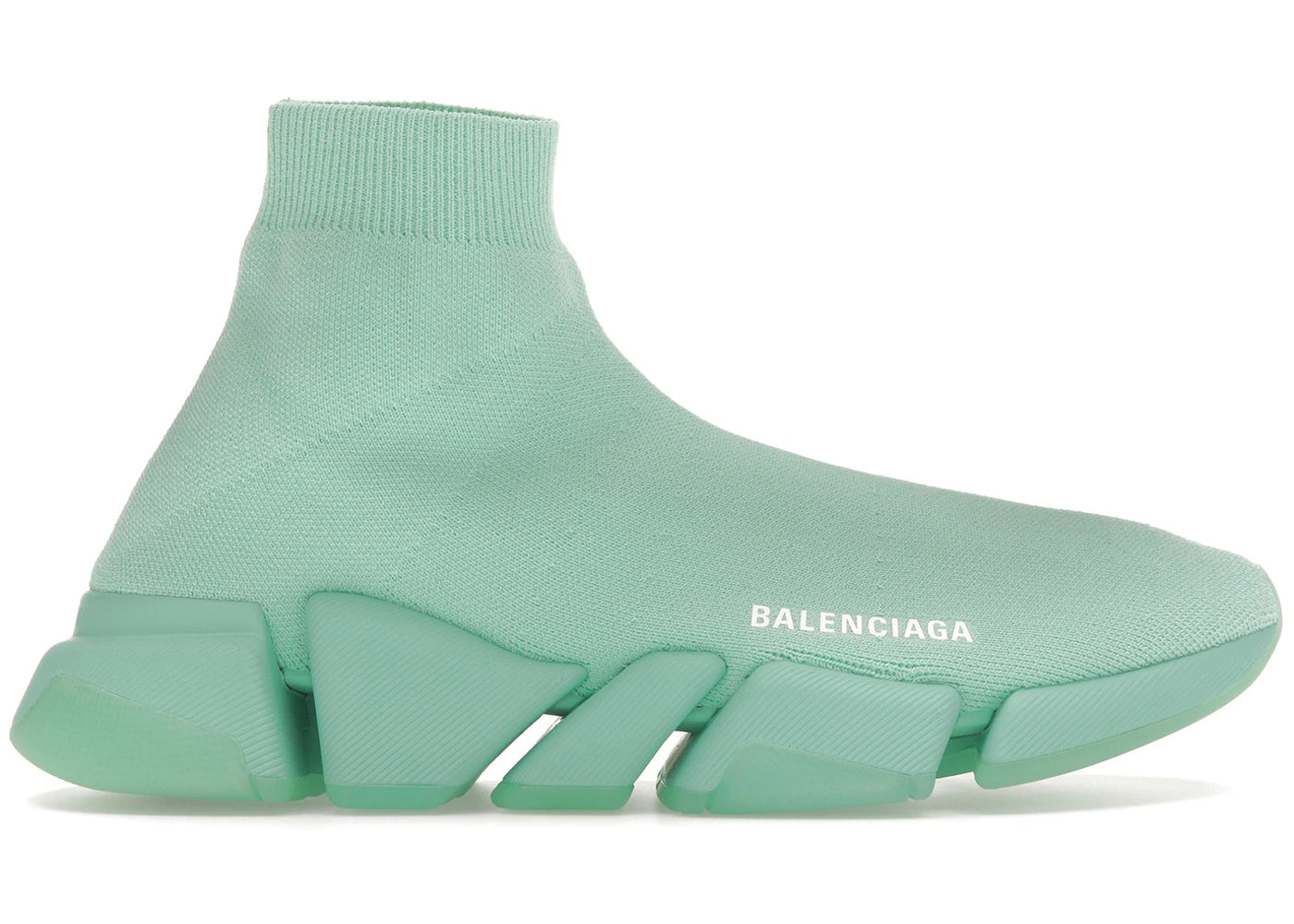 balenciaga speed 2.0 recycled transparent sole green (women's)