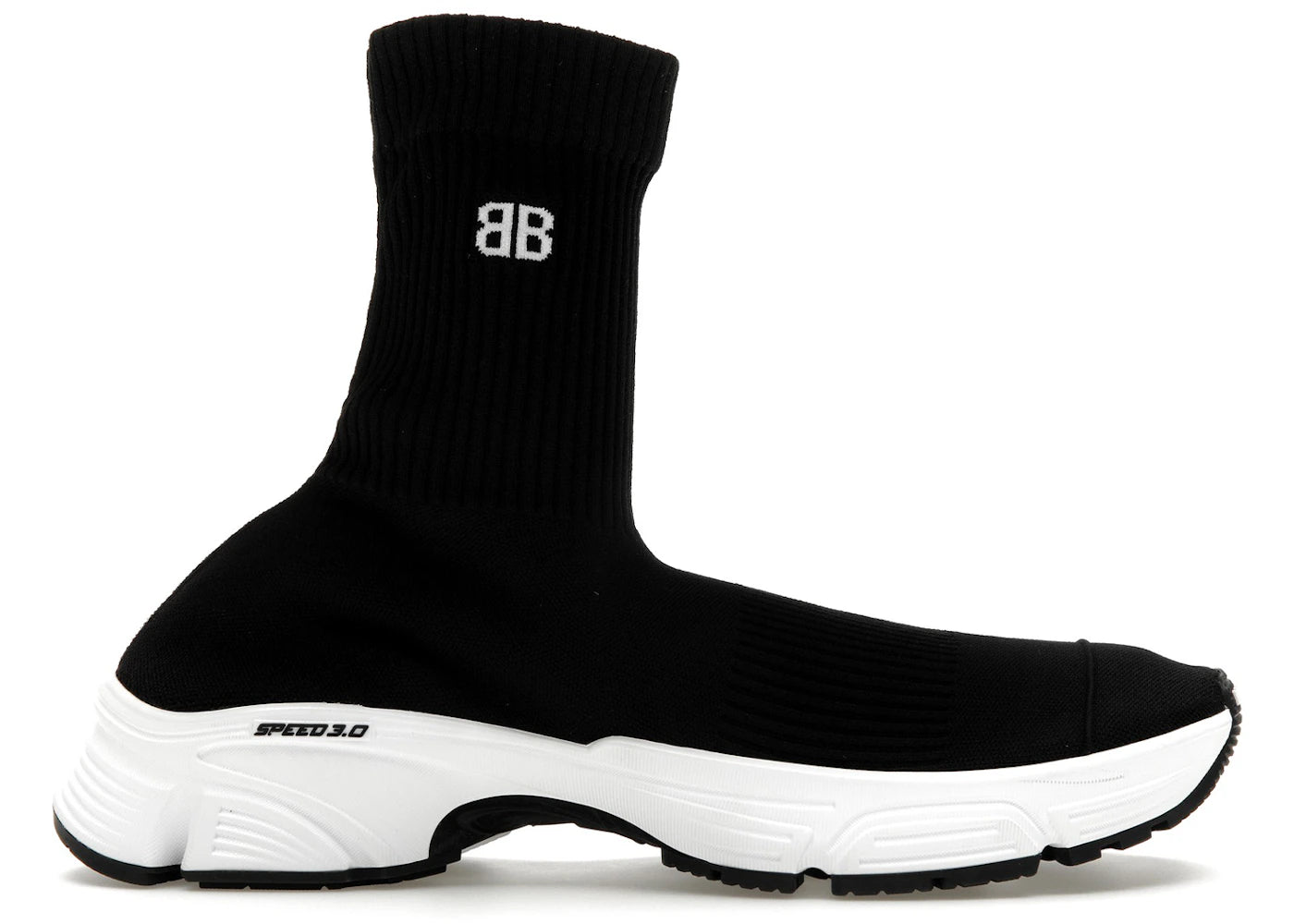 balenciaga speed 3.0 black white