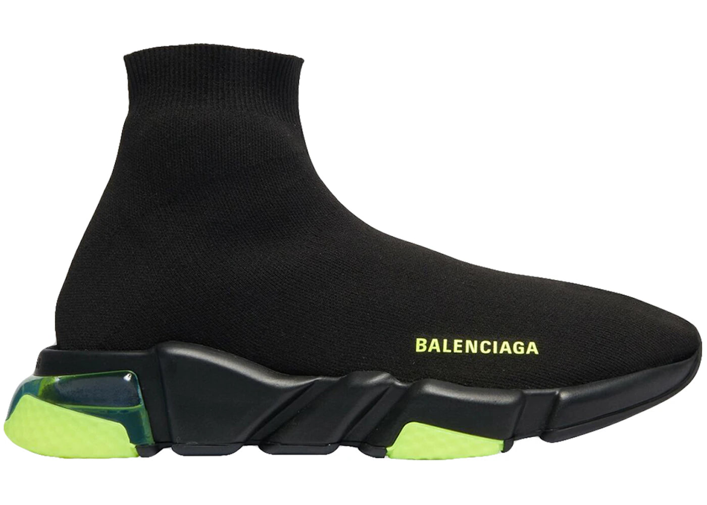 balenciaga speed clear sole yellow fluo