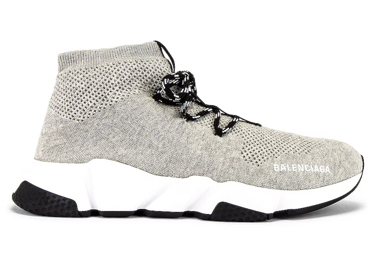 balenciaga speed lace up grey white black (women's)