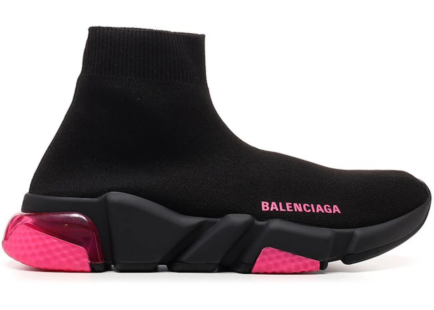 Balenciaga Speed Trainer Black Pink Clear Sole (Women'S)