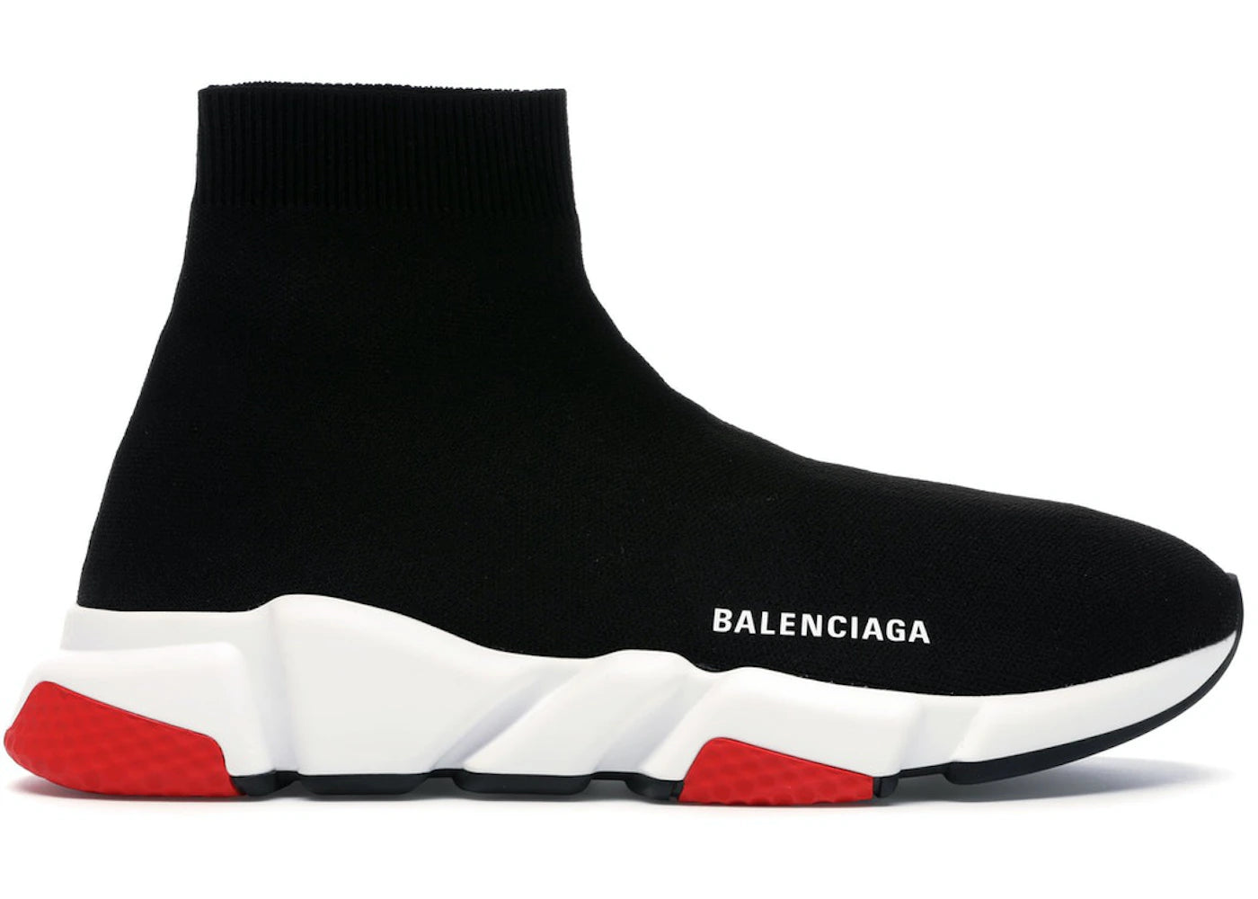 balenciaga speed trainer black red