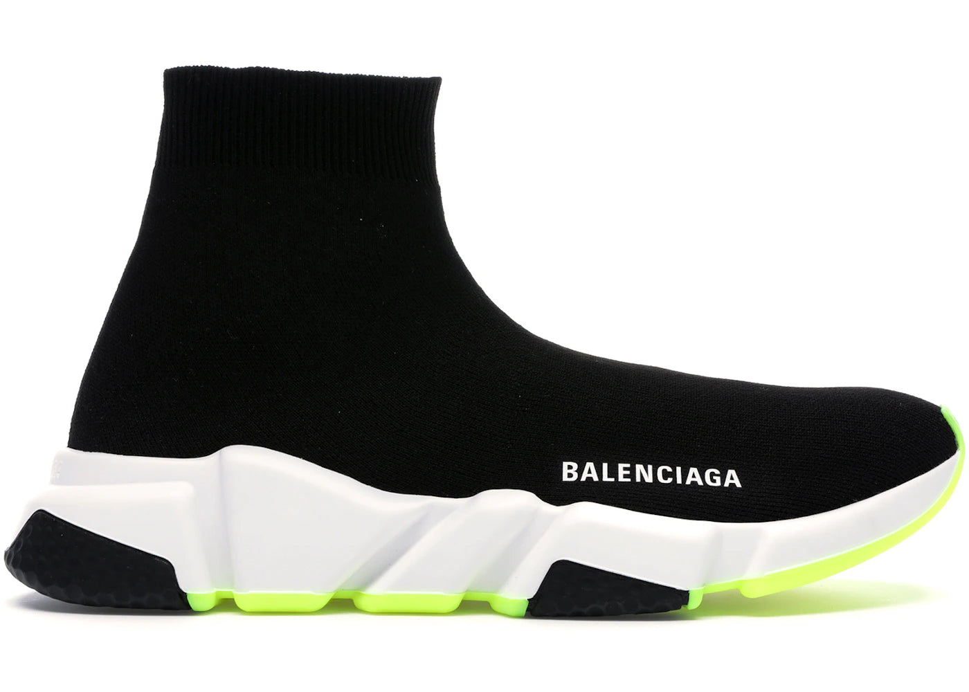 Balenciaga Speed Trainer Black White Neon 2019 (Women'S)