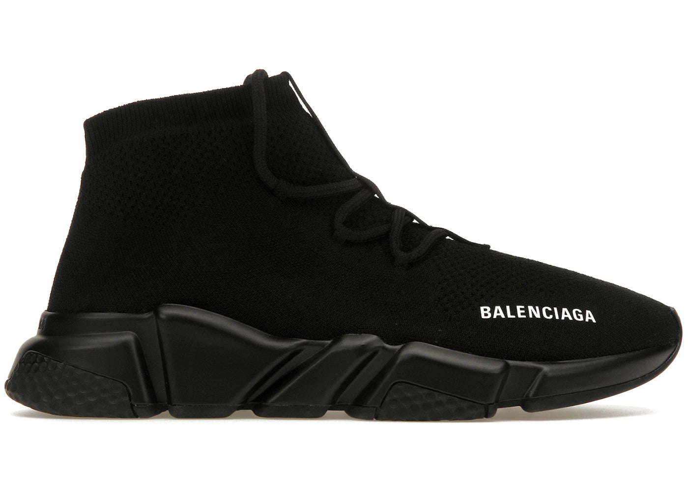balenciaga speed trainer lace up black