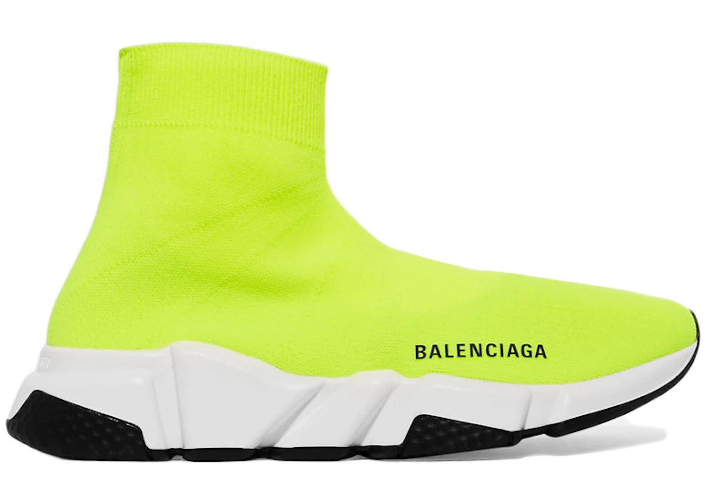 balenciaga speed trainer neon bright yellow (women's)
