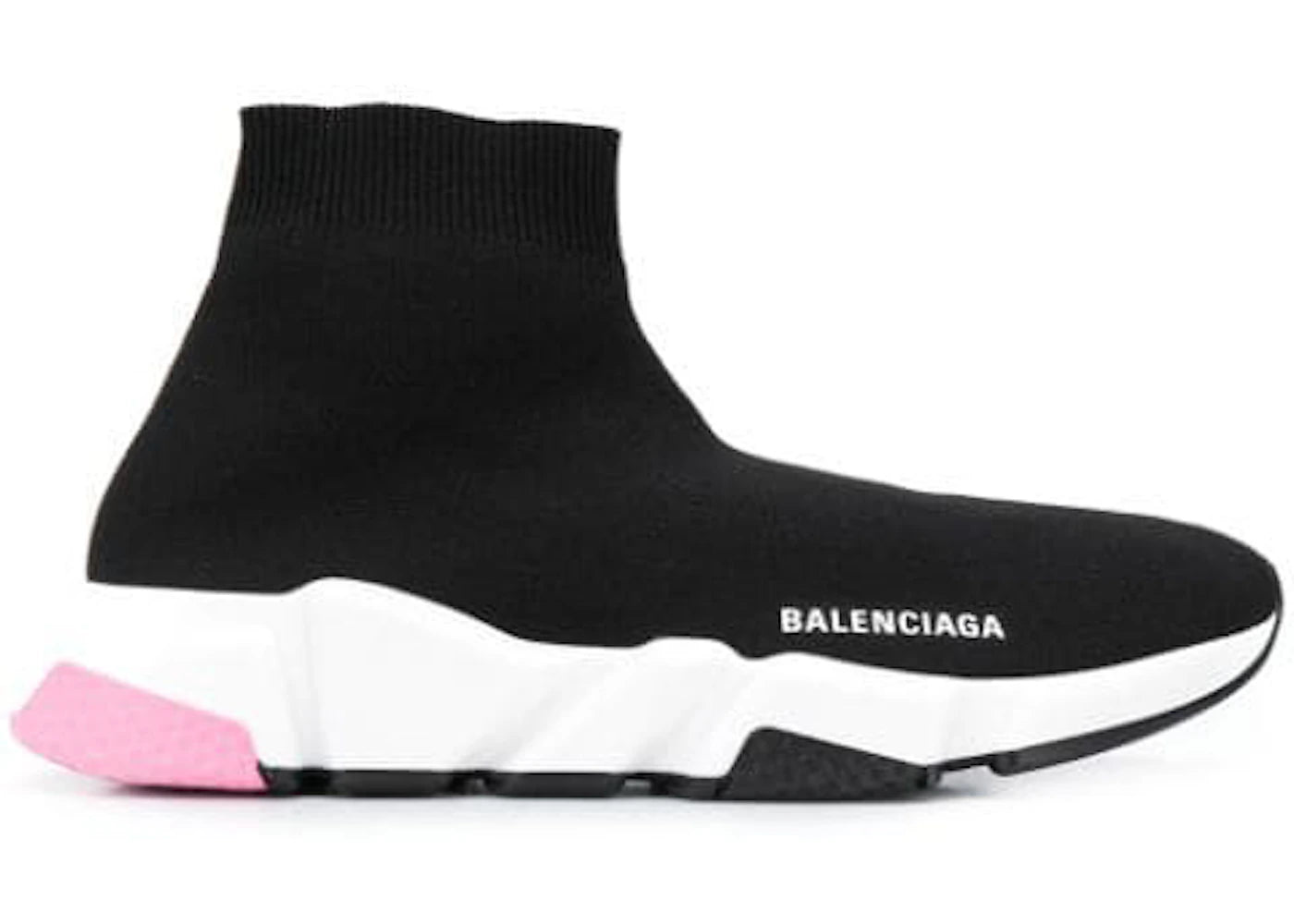 Balenciaga Speed Trainers Mid Black Light Pink (Women'S)