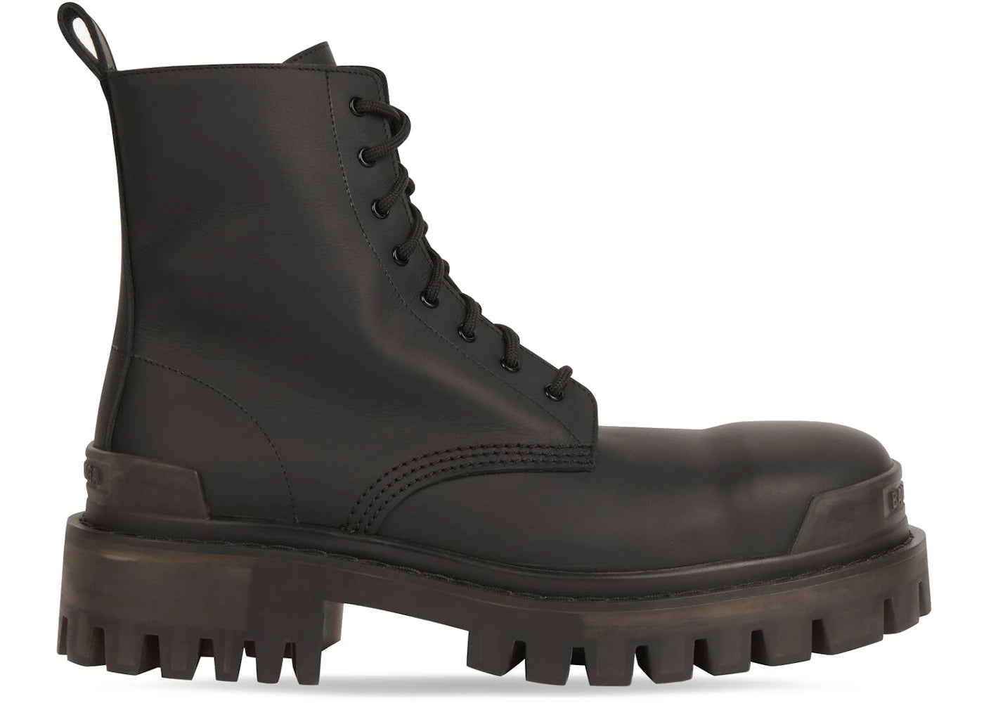 Balenciaga Strike 20Mm Boots Black Rubber Effect Calfskin (Women'S)