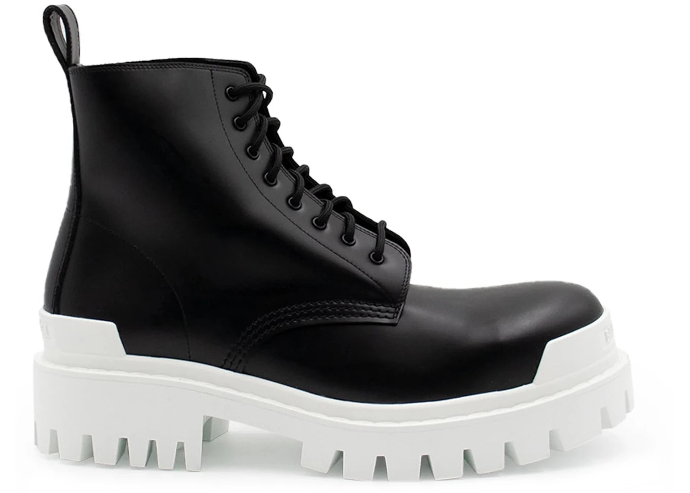 Balenciaga Strike Lace-Up Boot Black White
