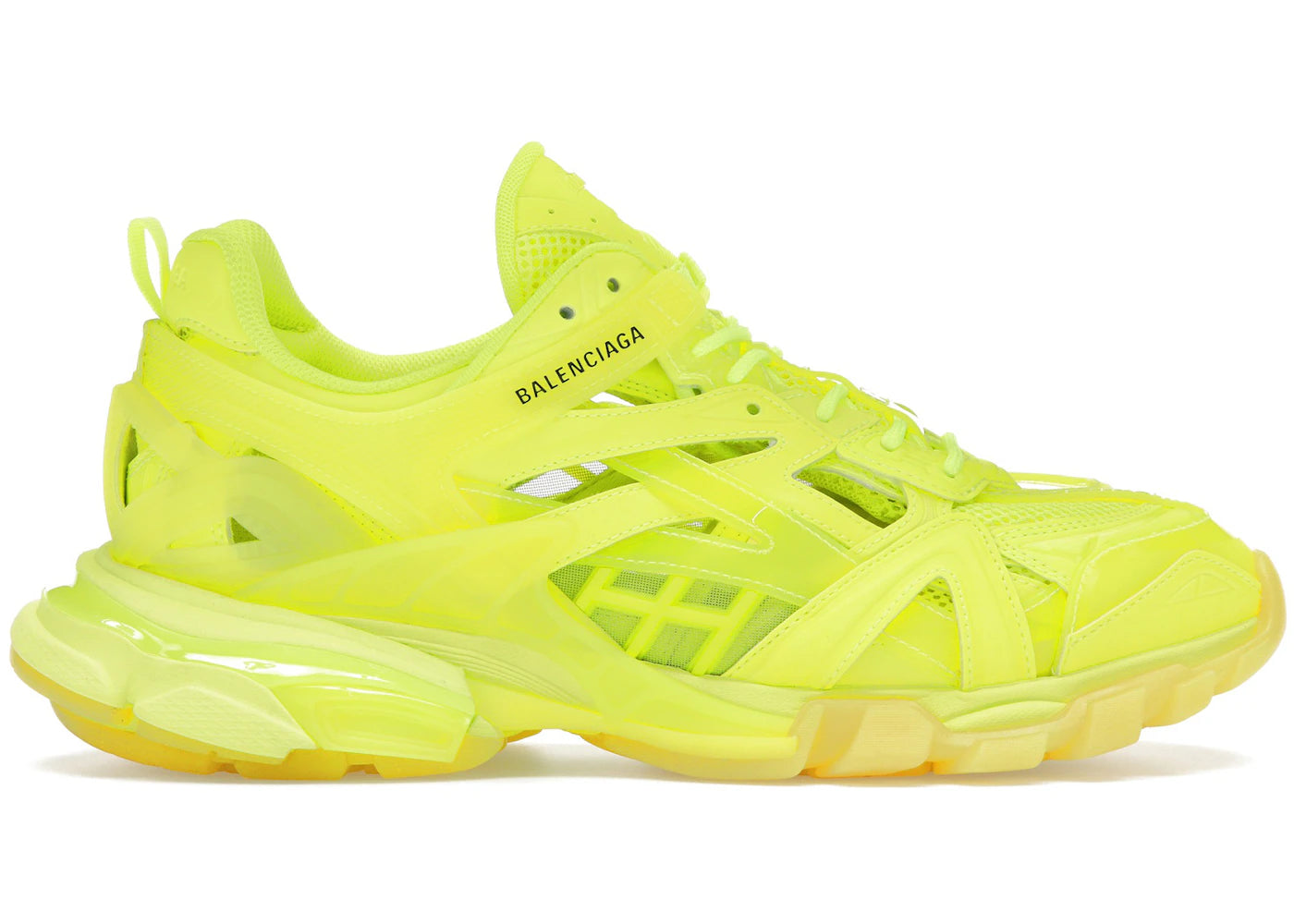 balenciaga track 2 clear sole fluo yellow