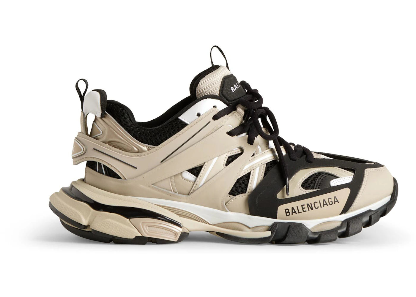 balenciaga track beige black