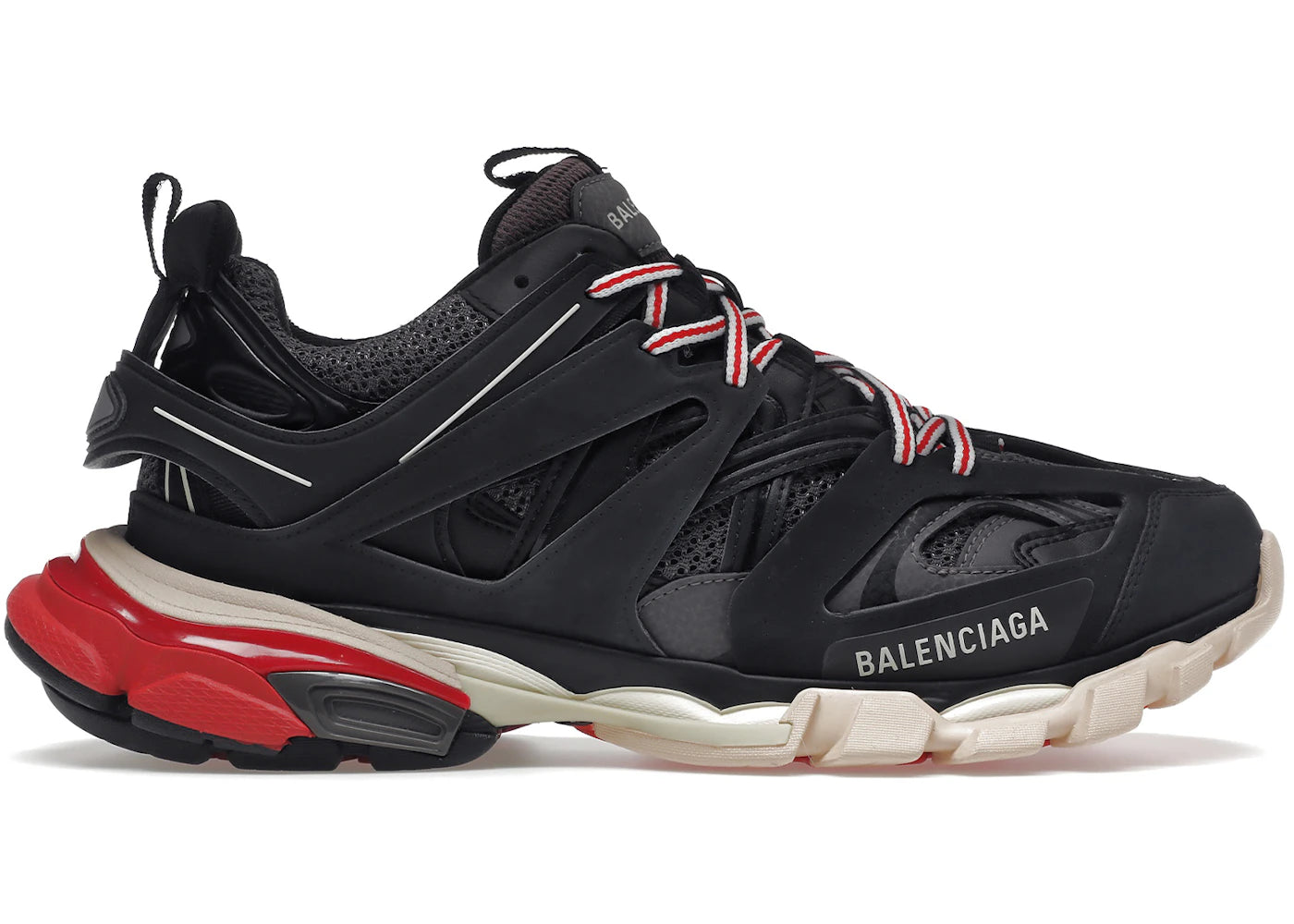 balenciaga track black grey red