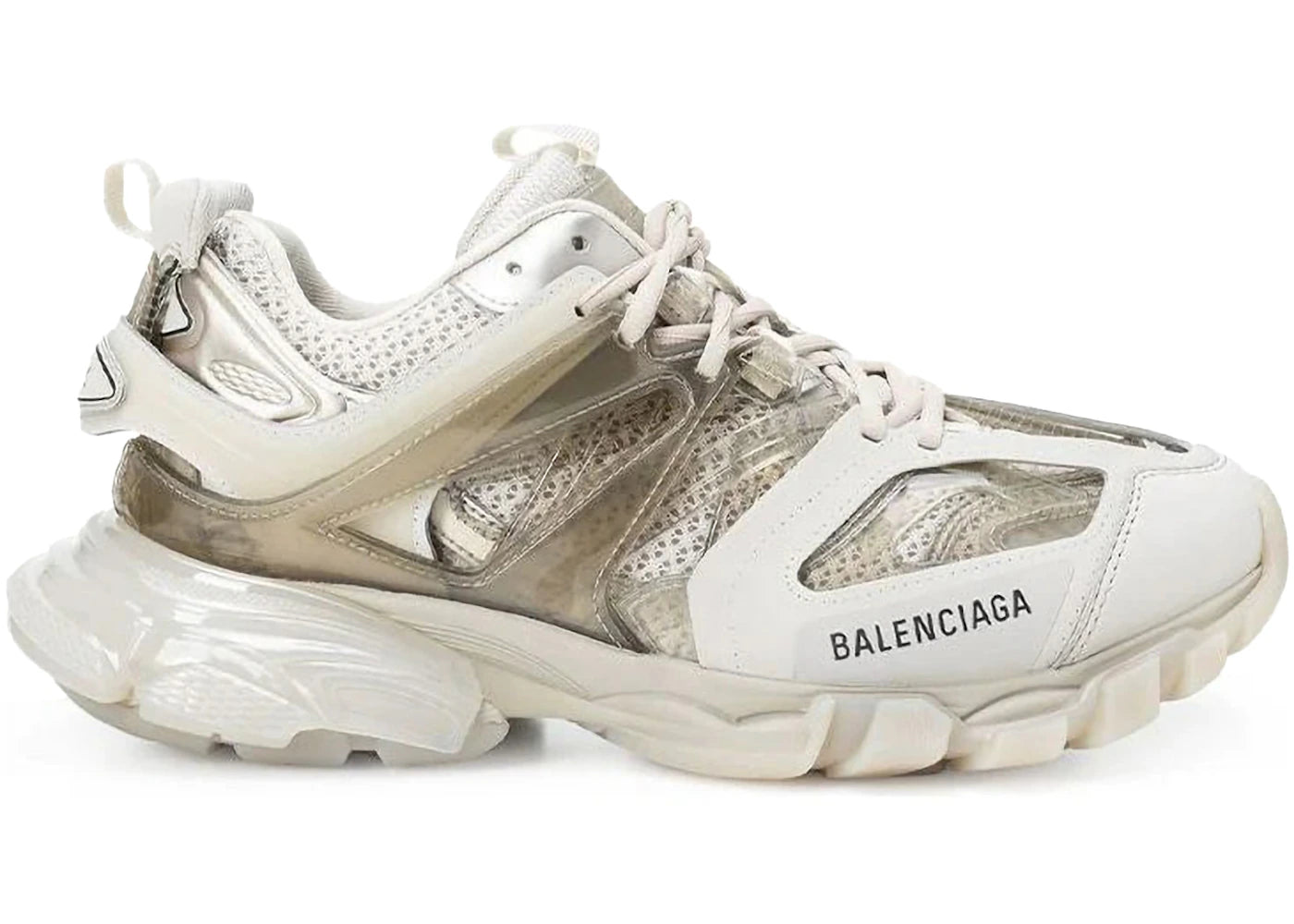 balenciaga track clear sole light beige (women's)