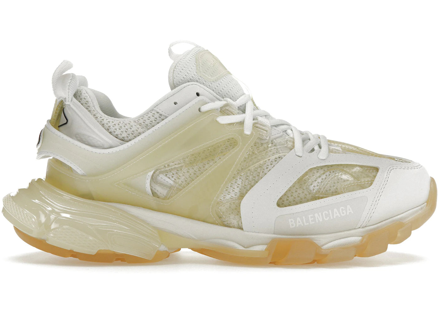 balenciaga track clear sole white