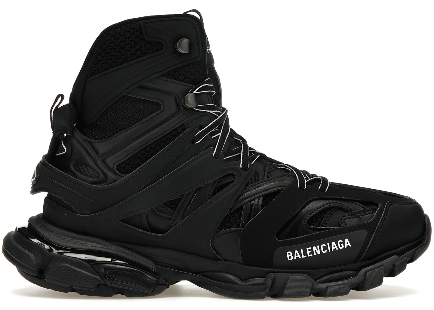 balenciaga track hike black black white
