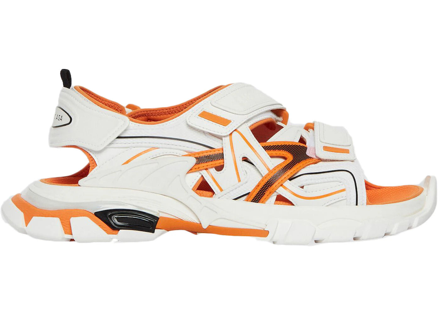 balenciaga track sandal white orange