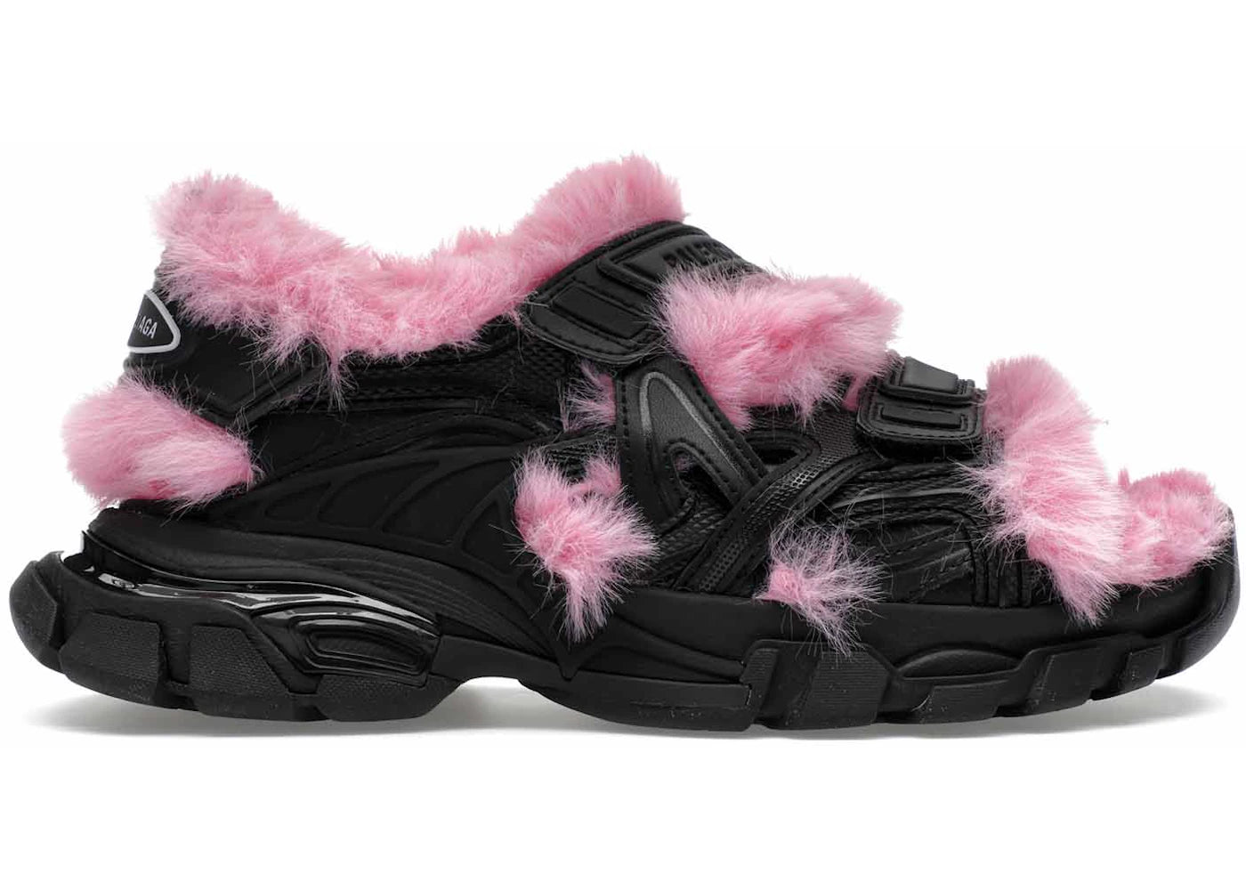 balenciaga track sandals black (women's)