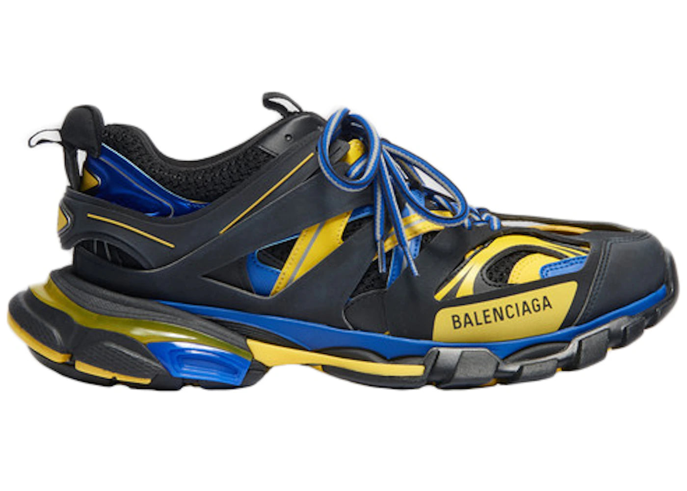 balenciaga track trainer black yellow