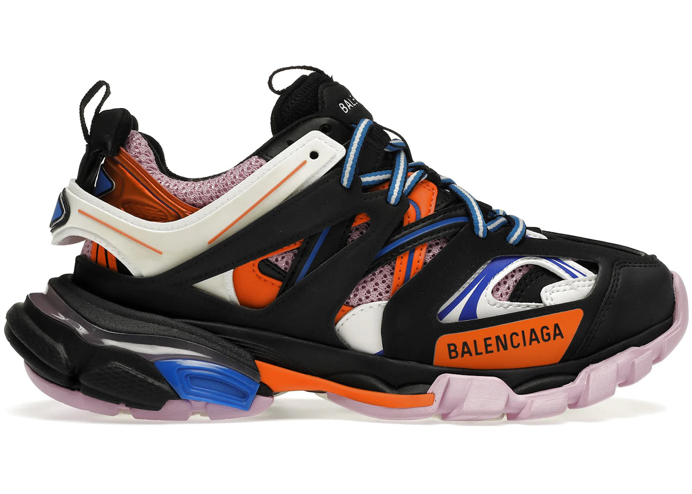 balenciaga track trainers black orange (women's)