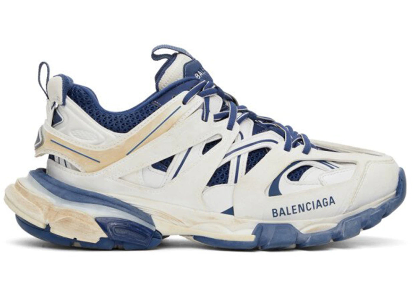 balenciaga track worn out white blue (women's)
