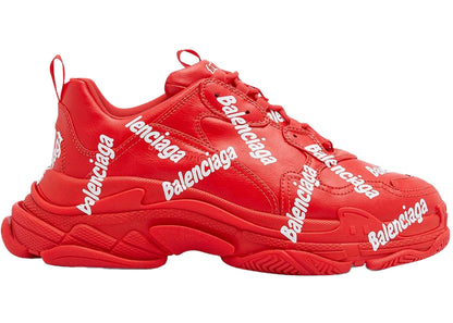 Balenciaga Triple S All Over Tomato Red White