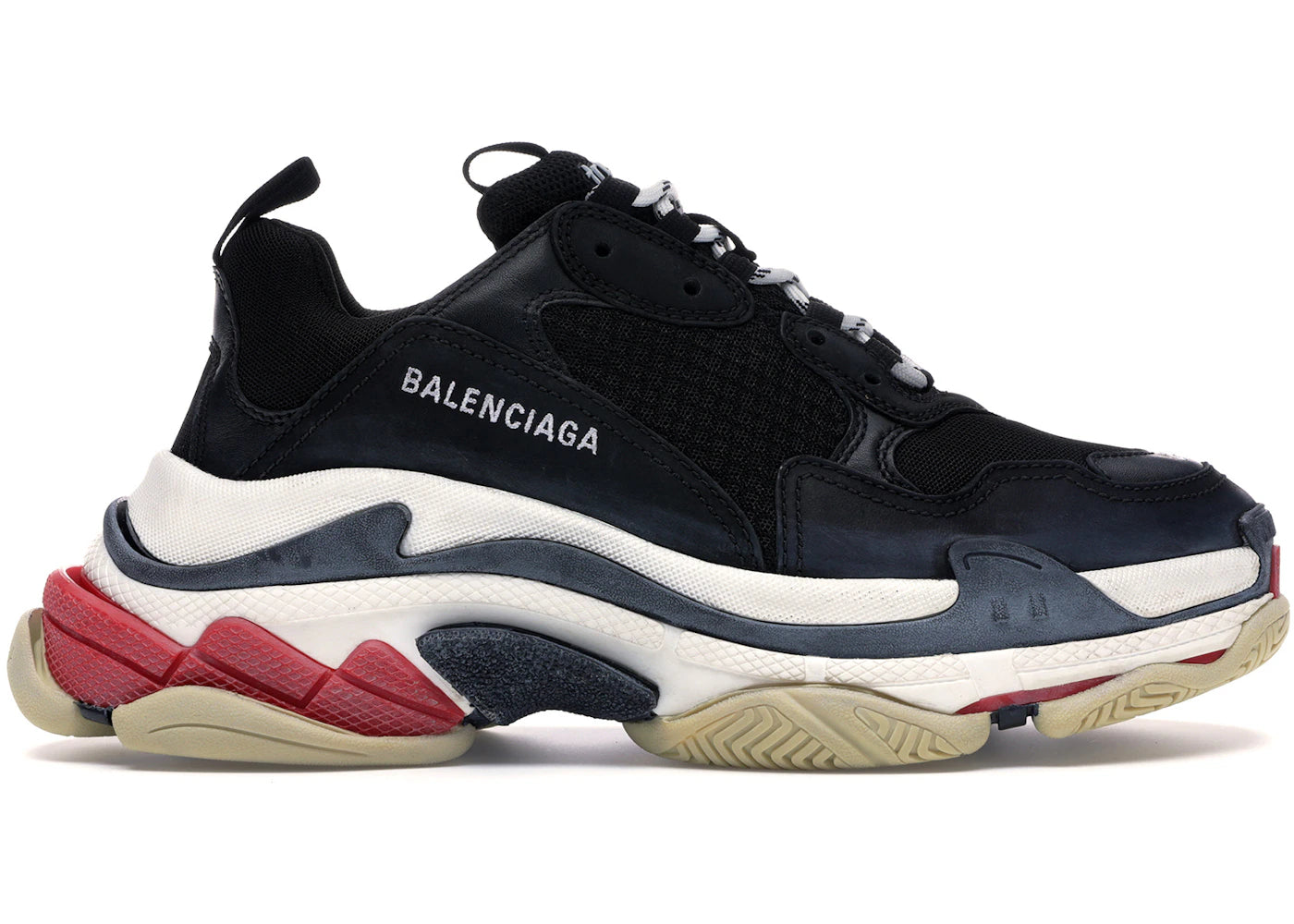 Balenciaga Triple S Black White Red 2018 Reissue