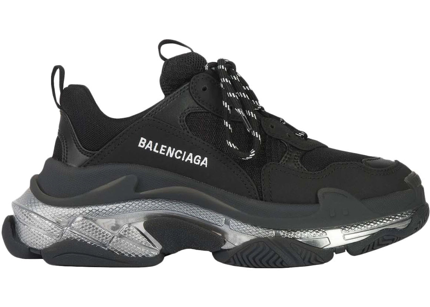 Balenciaga Triple S Clear Sole Black Ivory (Women'S)