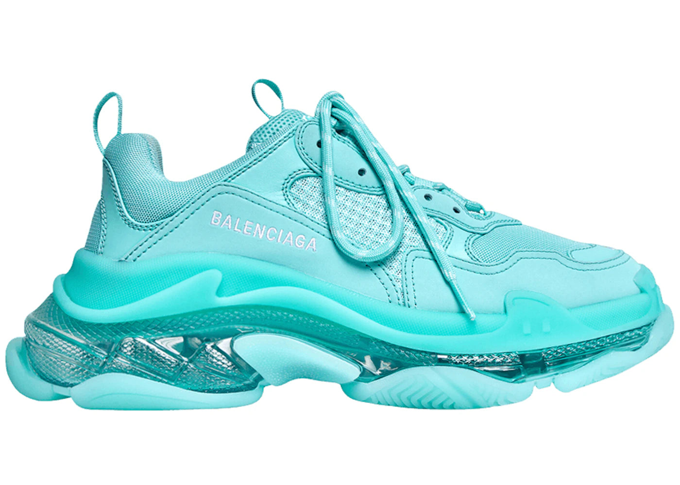 Balenciaga Triple S Clear Sole Blue (Women'S)