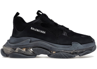 balenciaga triple s clear sole black