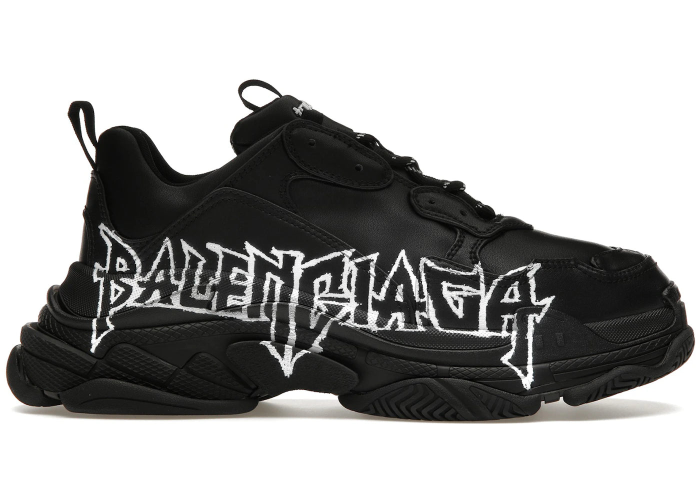 balenciaga triple s diy metal artwork black