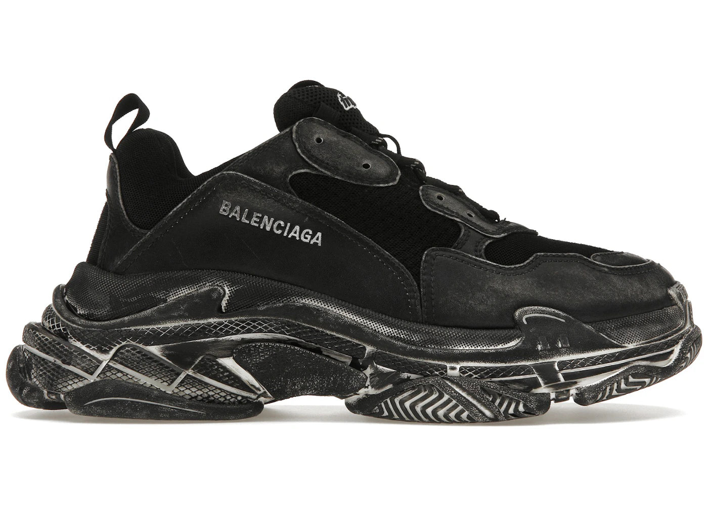 balenciaga triple s faded black