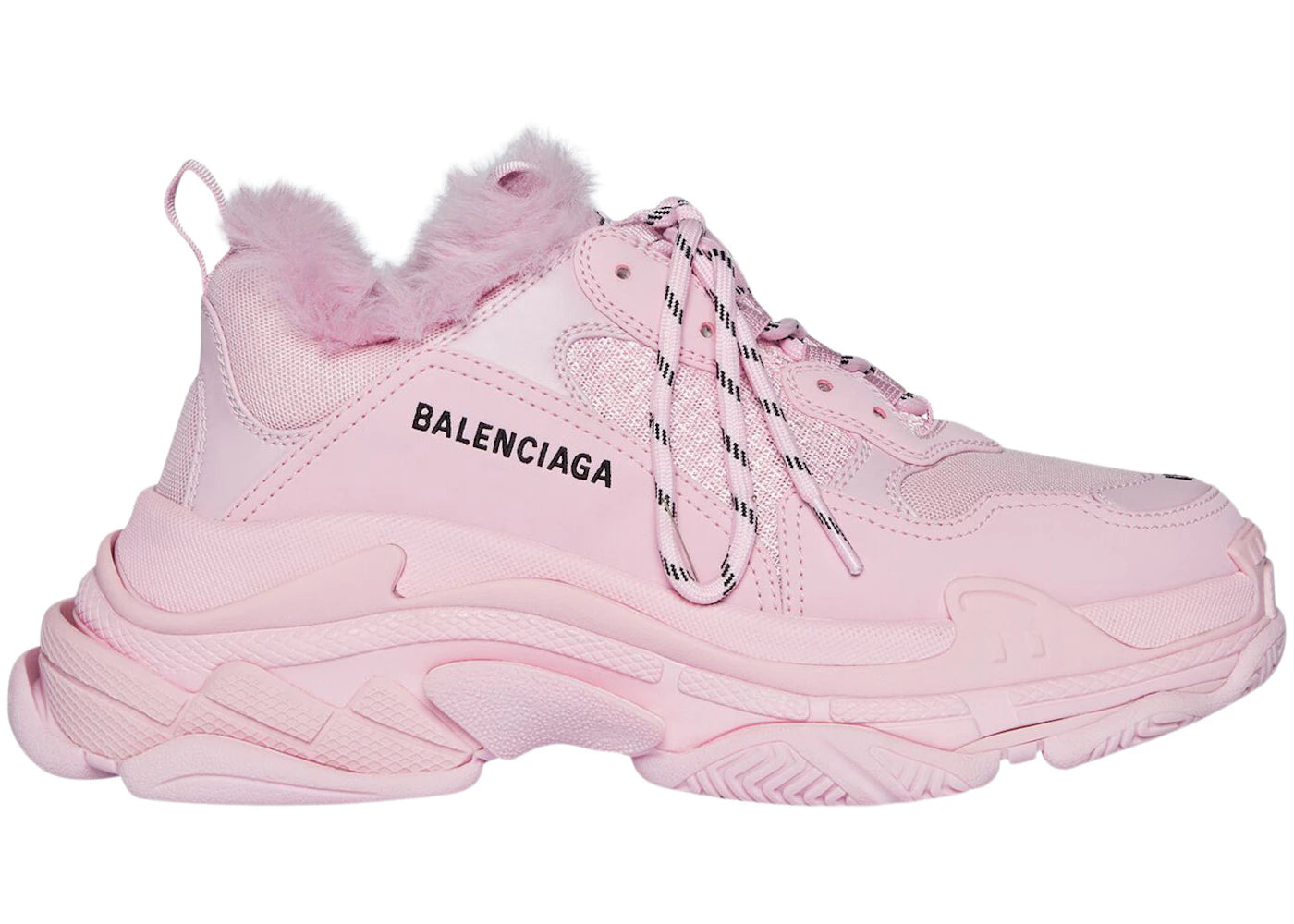 Balenciaga Triple S Fake Fur Pink (Women'S)