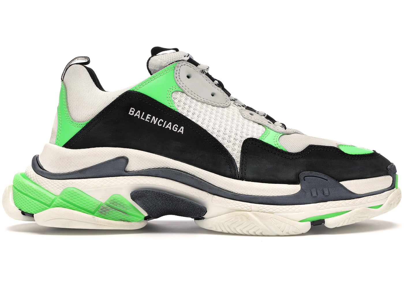 balenciaga triple s green black