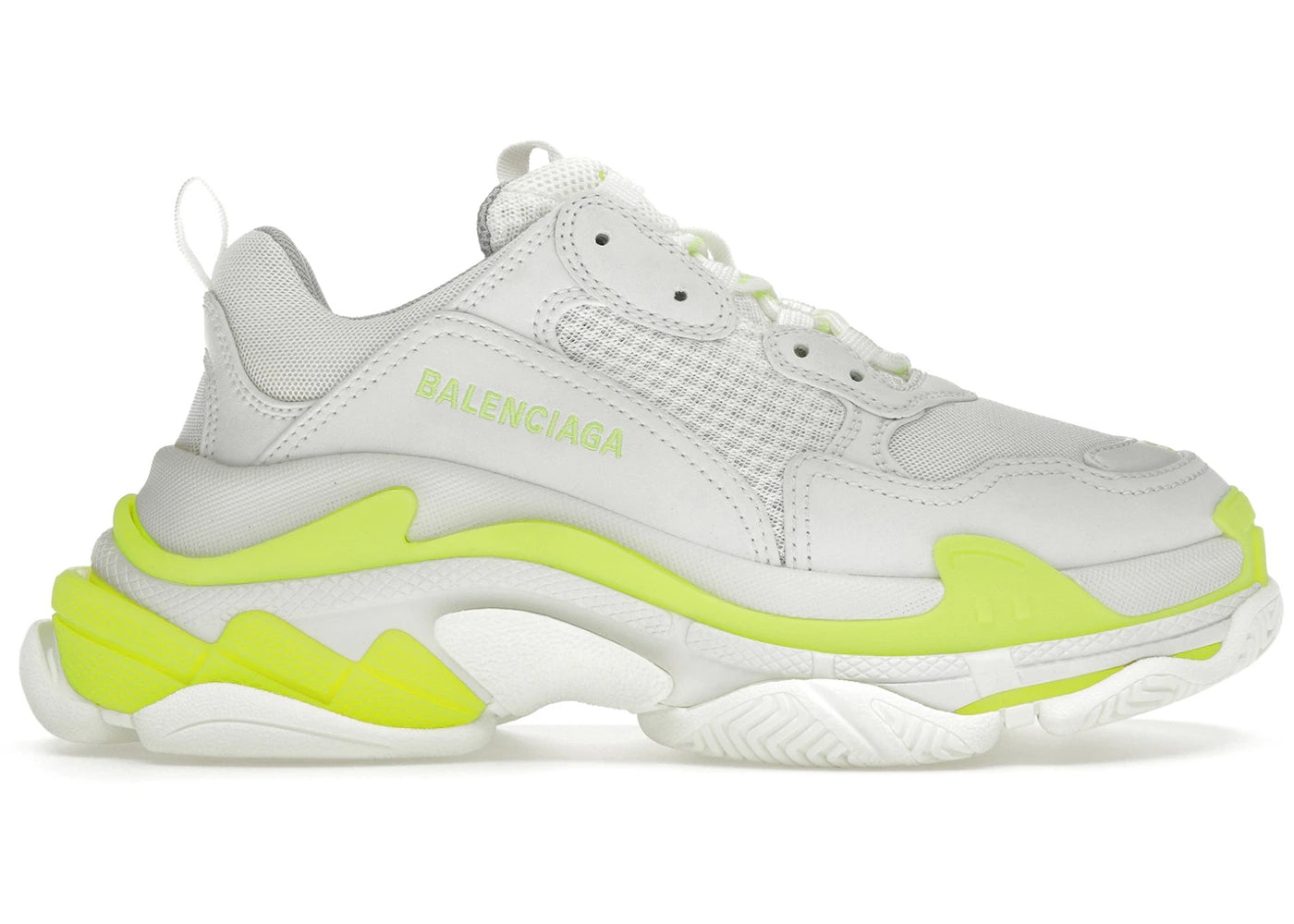 Balenciaga Triple S White Fluo Yellow (Women'S)