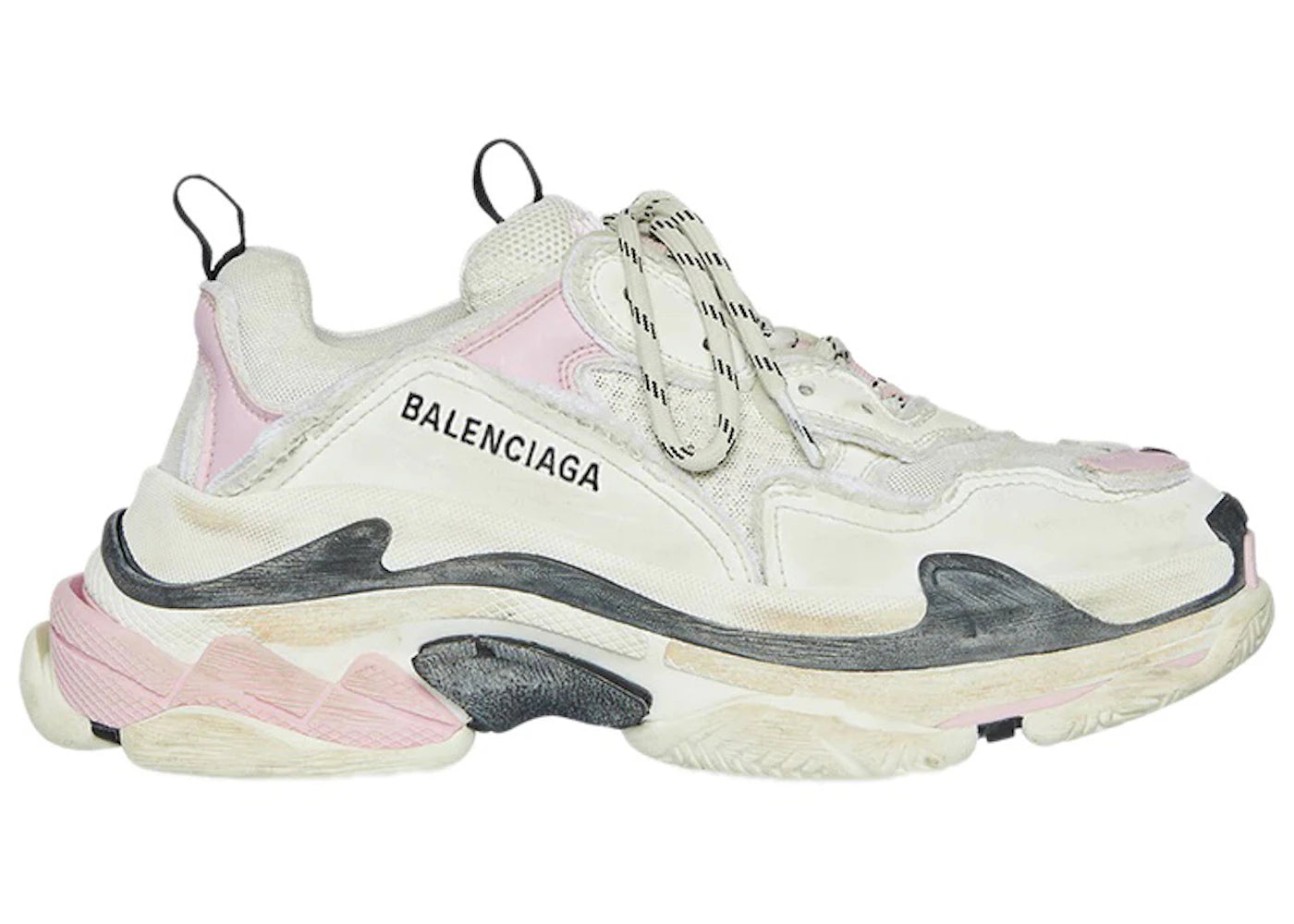 Balenciaga Triple S White Pink (Pre-Distressed) (Women'S)