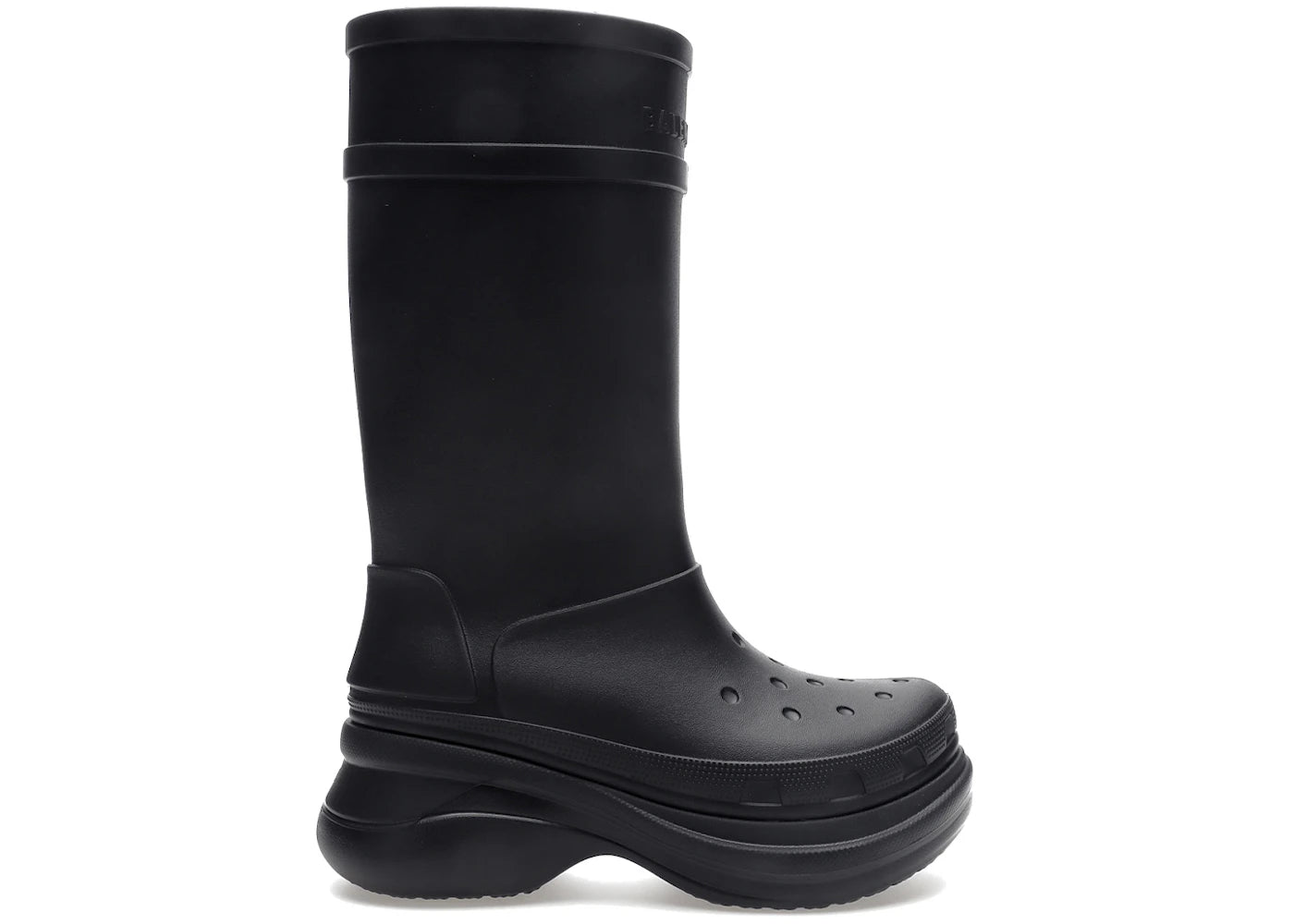 balenciaga x crocs boot black