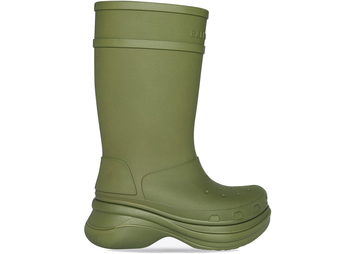 balenciaga x crocs boot green