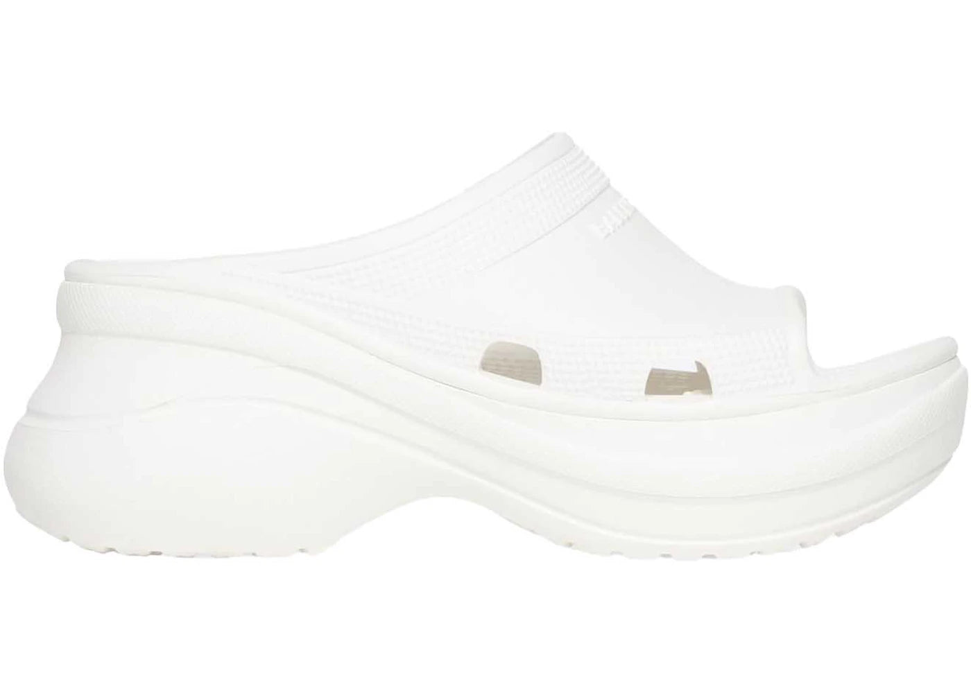 balenciaga x crocs pool slide sandals white (women's)