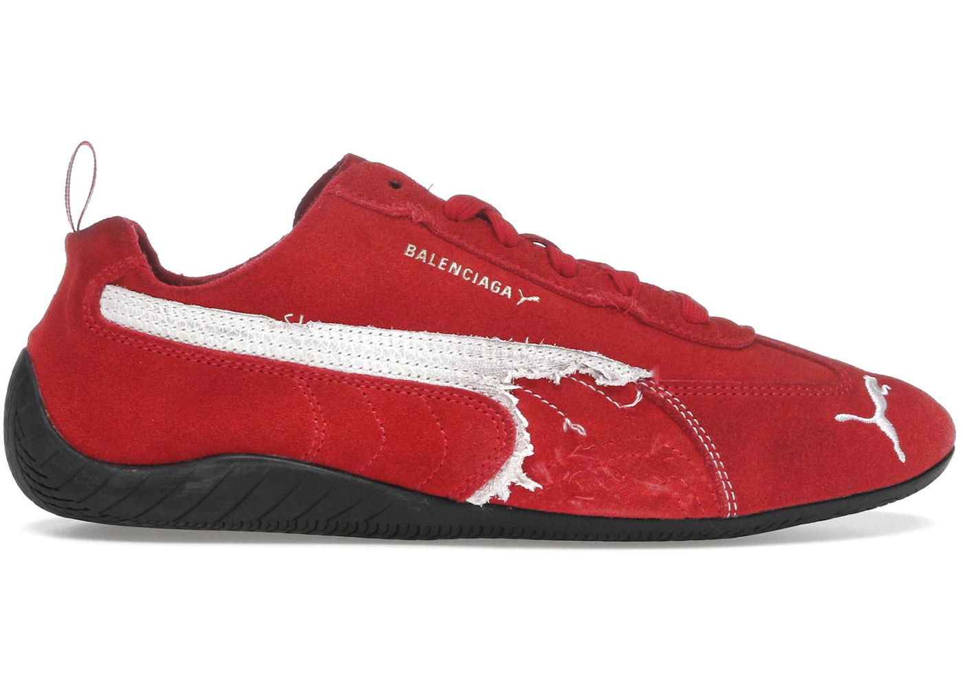 Balenciaga X Puma Speedcat Suede Distressed Red White