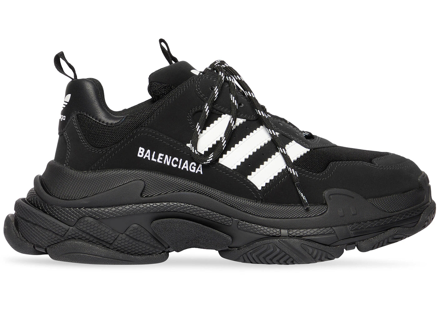 Balenciaga X Adidas Triple S Black White (Women'S)
