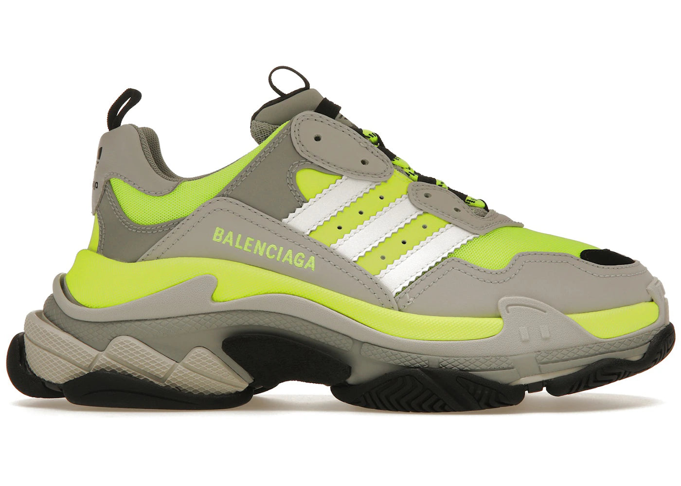 balenciaga x adidas triple s fluo yellow