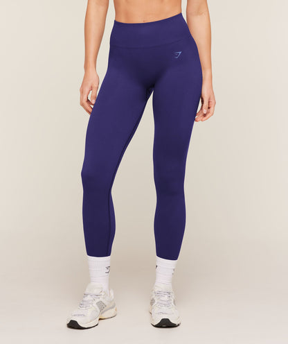 Women's Gymshark Poise Seamless Leggings Indigo Purple