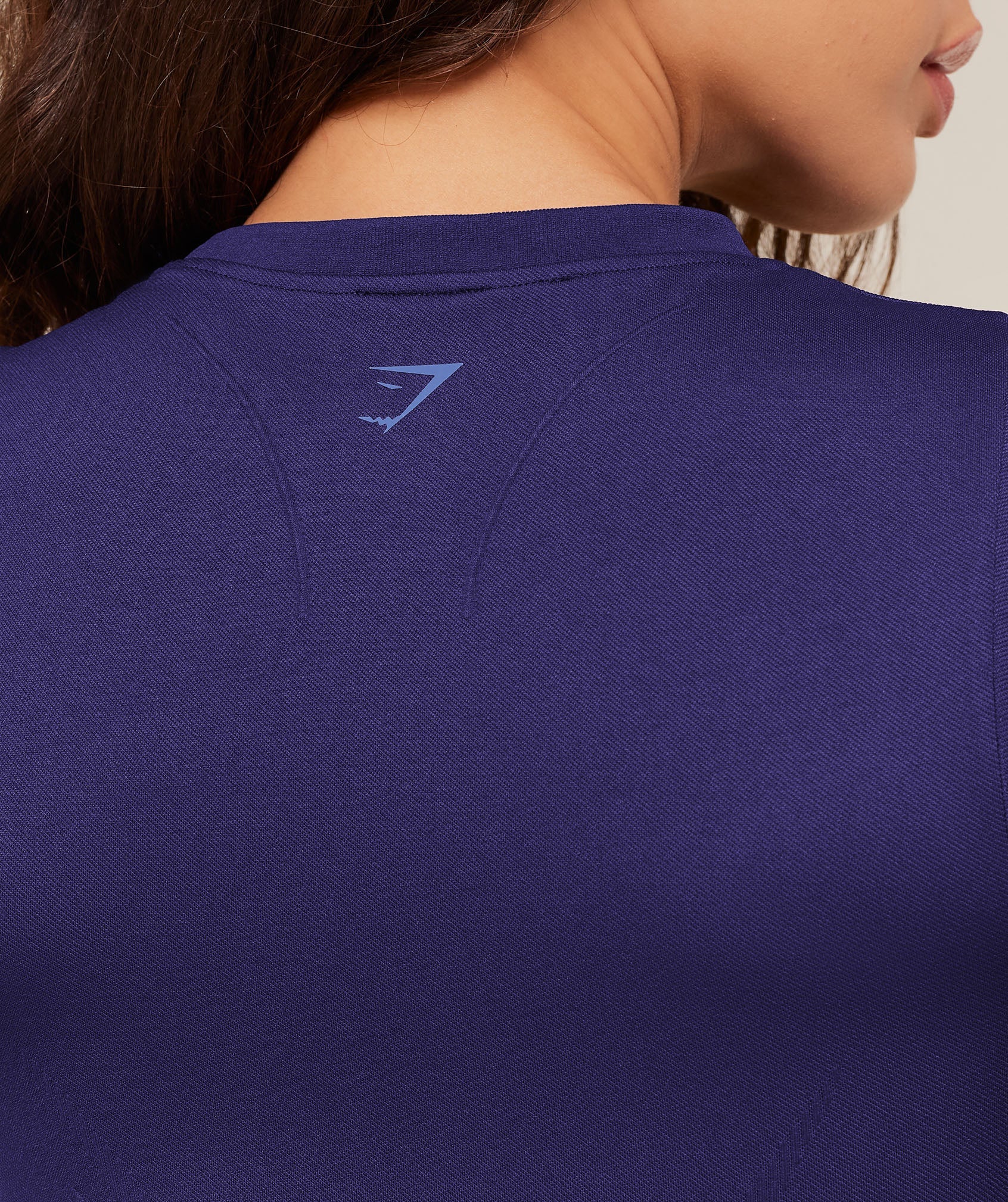 Women's Gymshark Poise Crew Neck Short Sleeve Top Indigo Purple